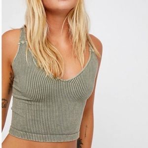 Free People Washed Seamless Crop Size S